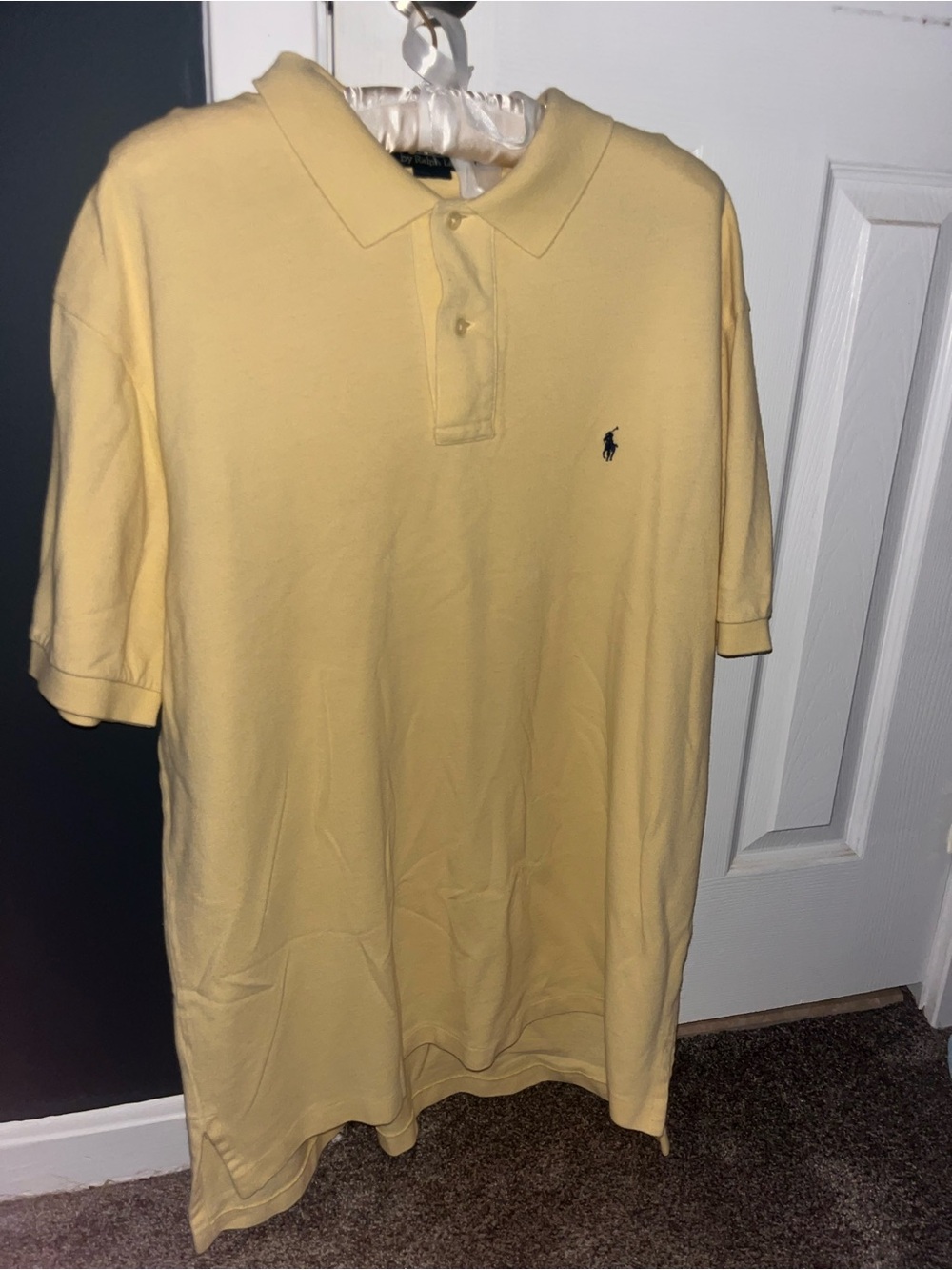 Ralph Lauren Men’s Pale Yellow Polo with Embroidered Pony